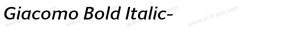Giacomo Bold Italic字体转换